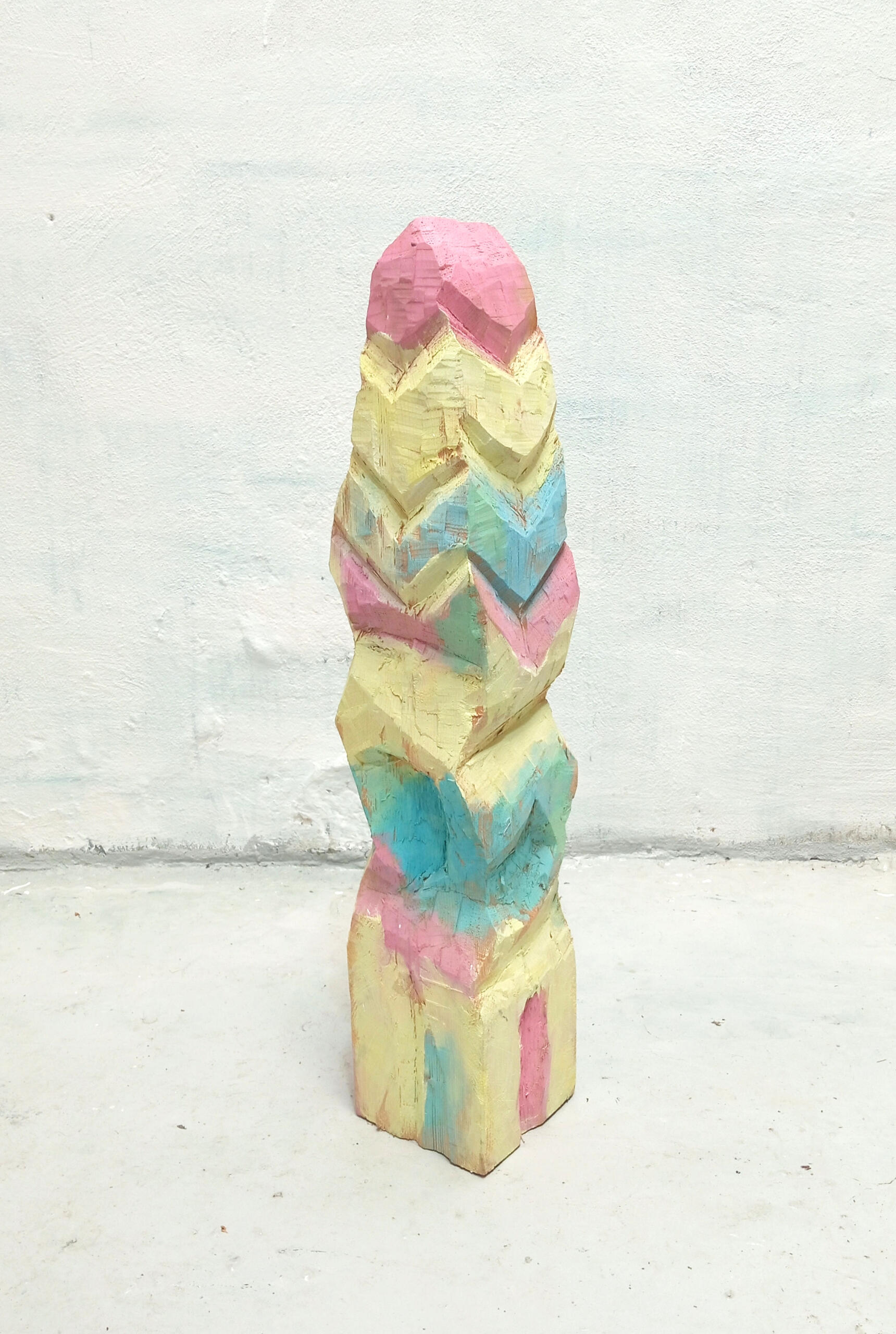 Untitled, wood, oil paint 85x20x20cm 2020