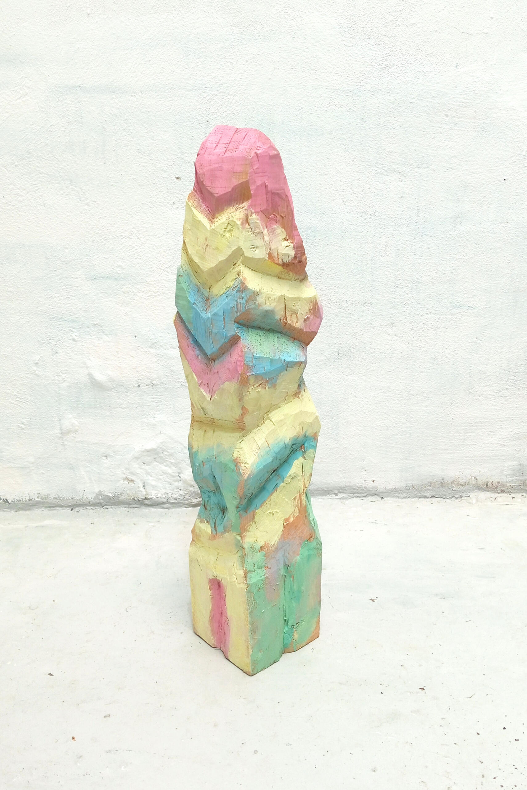 Untitled, wood, oil paint 85x20x20cm 2020