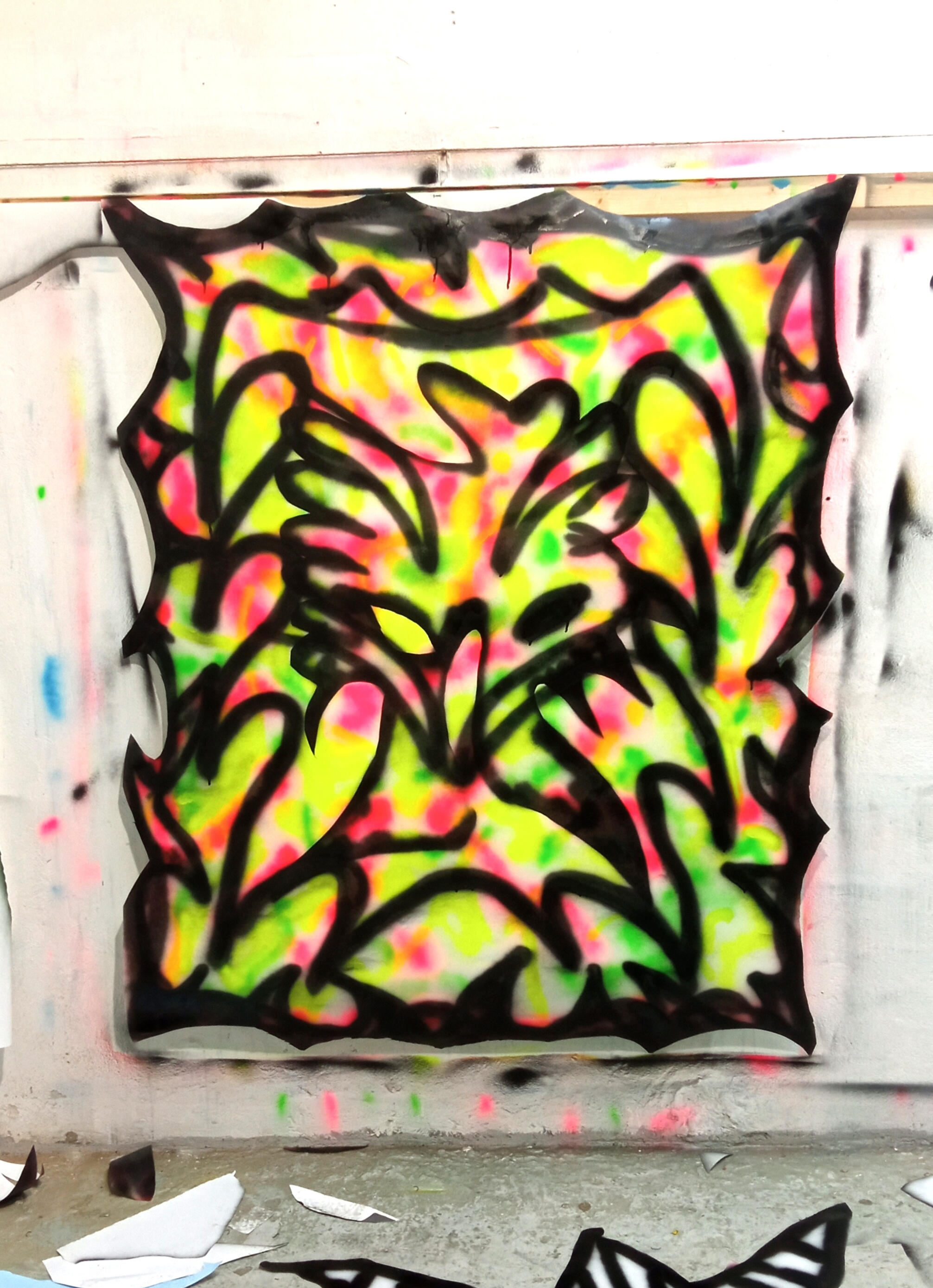 "Spit Black on the Paper Club" installation for Notte Not (Nero Ed.) Fanfulla5a - Rome 2026